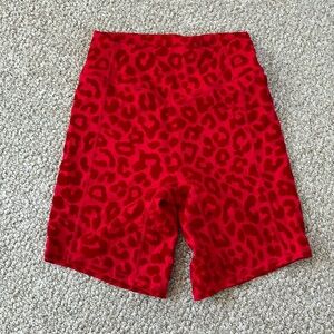 Balance Athletica/ Vitality velvet leopard print biker shorts